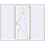 REHAU Euro 70 1680x1370 мм Білий (RAL 9016) з двох сторін