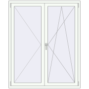 Вікна 1320x1610 мм REHAU Euro 70 Білий (RAL 9016) з двох сторін