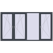 REHAU Euro 60 2680x1480 мм REHAU Euro 60 2680x1480 мм