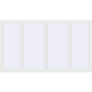 REHAU SYNEGO MD 2350x1350 мм Білий (RAL 9016) з двох сторін