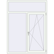 REHAU Euro 60 1350x1800 мм Білий (RAL 9016) з двох сторін