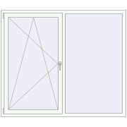 Вікна 1800x1500 мм REHAU Euro 60 WALNUT ззовні