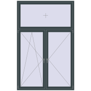 Altest Pony 375 1600x2500 мм RAL 7026 Granite grey з двох сторін Altest Pony 375 1600x2500 мм RAL 7026 Granite grey з двох сторін