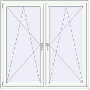 REHAU Brillant-Design 1487x1487 мм Білий (RAL 9016) з двох сторін