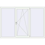 REHAU Euro 70 2060x1440 мм Білий (RAL 9016) з двох сторін