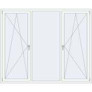 REHAU Brillant-Design 2200x1800 мм Білий (RAL 9016) з двох сторін