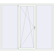REHAU Euro 70 2100x1850 мм Білий (RAL 9016) з двох сторін REHAU Euro 70 2100x1850 мм Білий (RAL 9016) з двох сторін