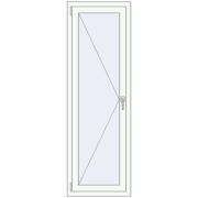 REHAU Euro 60 580x1730 мм Білий (RAL 9016) з двох сторін