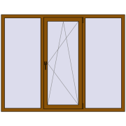 REHAU Euro 60 1850x1450 мм GOLDEN OAK з двох сторін