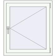 REHAU Euro 60 780x910 мм Білий (RAL 9016) з двох сторін REHAU Euro 60 780x910 мм Білий (RAL 9016) з двох сторін