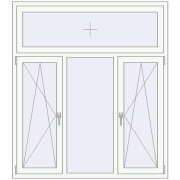REHAU Euro 70 1500x1700 мм Білий (RAL 9016) з двох сторін