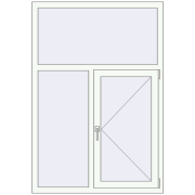 REHAU Euro 60 1100x1600 мм Білий (RAL 9016) з двох сторін