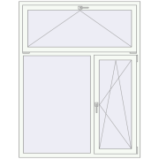 REHAU Euro 60 1400x1800 мм Білий (RAL 9016) з двох сторін