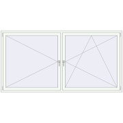 REHAU Euro 60 2550x1300 мм Білий (RAL 9016) з двох сторін