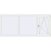 REHAU Euro 60 2300x1000 мм Білий (RAL 9016) з двох сторін