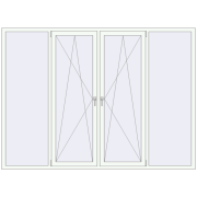REHAU Brillant-Design 2600x1900 мм Білий (RAL 9016) з двох сторін