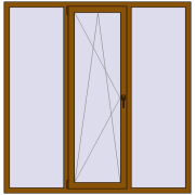 REHAU Euro 70 1760x1800 мм GOLDEN OAK з двох сторін REHAU Euro 70 1760x1800 мм GOLDEN OAK з двох сторін