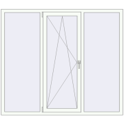 REHAU Brillant-Design 1770x1560 мм Білий (RAL 9016) з двох сторін
