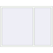 REHAU Euro 70 1800x1400 мм Білий (RAL 9016) з двох сторін