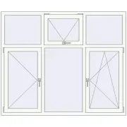 REHAU Euro 60 1800x1500 мм Білий (RAL 9016) з двох сторін