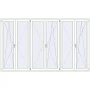 REHAU Euro 70 3000x1800 мм Білий (RAL 9016) з двох сторін REHAU Euro 70 3000x1800 мм Білий (RAL 9016) з двох сторін