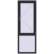 REHAU Brillant-Design 700x2000 мм BLACK_ULTI-MATT з двох сторін