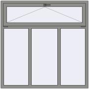 Altest Pony 375 1500x1500 мм RAL 9007 Grey aluminium з двох сторін Altest Pony 375 1500x1500 мм RAL 9007 Grey aluminium з двох сторін