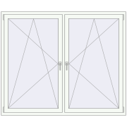 Вікна 1800x1500 мм REHAU Brillant-Design Білий (RAL 9016) з двох сторін