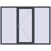 REHAU Euro 70 2050x1560 мм ANTHRACITE_GREY_STRUKTURAL з двох сторін