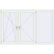 REHAU Euro 70 2030x1320 мм Білий (RAL 9016) з двох сторін REHAU Euro 70 2030x1320 мм Білий (RAL 9016) з двох сторін