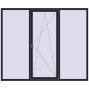 REHAU SYNEGO MD 2400x2000 мм BLACK_ULTI-MATT з двох сторін REHAU SYNEGO MD 2400x2000 мм BLACK_ULTI-MATT з двох сторін