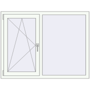 REHAU SYNEGO MD 1330x1010 мм Білий (RAL 9016) з двох сторін