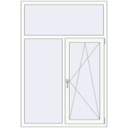 REHAU Euro 60 1200x1750 мм Білий (RAL 9016) з двох сторін REHAU Euro 60 1200x1750 мм Білий (RAL 9016) з двох сторін