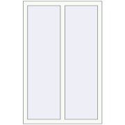 REHAU Brillant-Design 900x1400 мм Білий (RAL 9016) з двох сторін