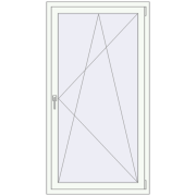 Вікна 900x1700 мм REHAU Euro 70 Білий (RAL 9016) з двох сторін