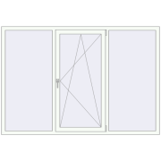 Вікна 2100x1450 мм REHAU Euro 60 Білий (RAL 9016) з двох сторін