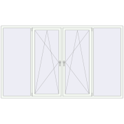 REHAU SYNEGO MD 2870x1700 мм Білий (RAL 9016) з двох сторін