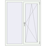 REHAU SYNEGO MD 1130x1400 мм Білий (RAL 9016) з двох сторін REHAU SYNEGO MD 1130x1400 мм Білий (RAL 9016) з двох сторін