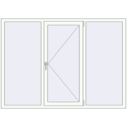 REHAU Euro 70 1870x1350 мм BLACK_BROWN ззовні