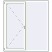 REHAU Euro 60 1520x1730 мм Білий (RAL 9016) з двох сторін