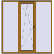 REHAU Euro 60 1730x1810 мм LIGHT_OAK з двох сторін REHAU Euro 60 1730x1810 мм LIGHT_OAK з двох сторін