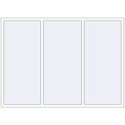 REHAU Euro 70 2200x1600 мм Білий (RAL 9016) з двох сторін