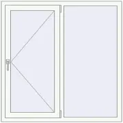 REHAU Euro 60 1300x1300 мм Білий (RAL 9016) з двох сторін