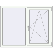 REHAU Euro 70 1300x1040 мм Білий (RAL 9016) з двох сторін