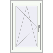 REHAU Euro 60 600x960 мм Білий (RAL 9016) з двох сторін