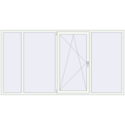 REHAU Euro 60 2760x1460 мм Білий (RAL 9016) з двох сторін REHAU Euro 60 2760x1460 мм Білий (RAL 9016) з двох сторін