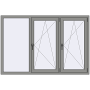 Altest Pony 375 1800x1200 мм RAL 9007 Grey aluminium з двох сторін