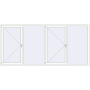 REHAU Euro 60 3260x1520 мм Білий (RAL 9016) з двох сторін