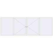 REHAU Euro 70 4500x1600 мм Білий (RAL 9016) з двох сторін