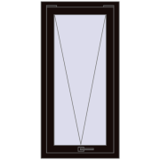 Вікна 600x1200 мм REHAU Euro 60 BLACK_BROWN з двох сторін